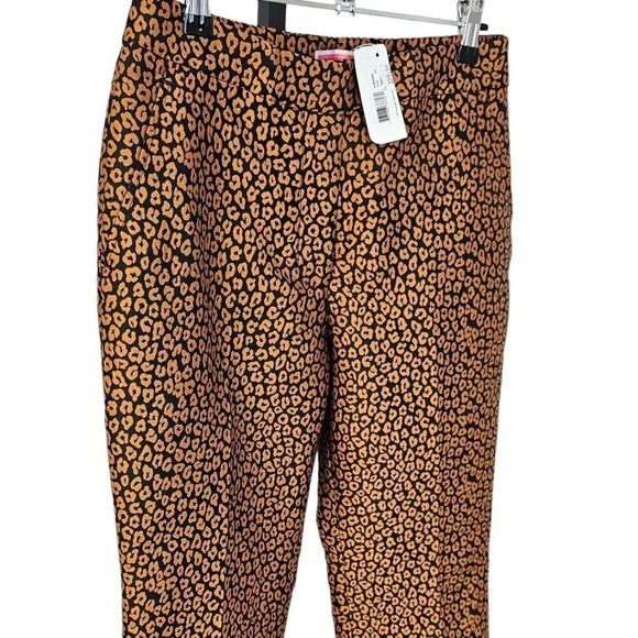 Kate  Spade Women's Flora Leopard Jacquard Print Crop Pants Size 2 NWT - Picture 5 of 12